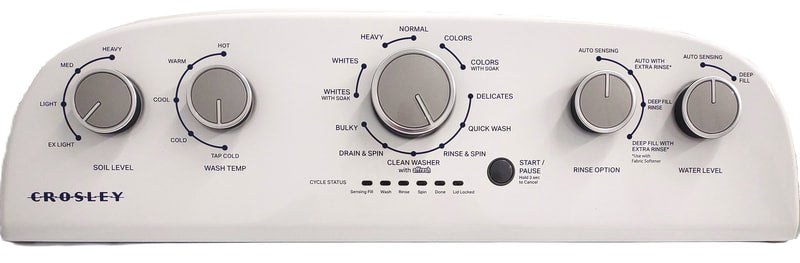 WASHER 12 cycles, 5 temps, dual action agitator, 680 rpm
spin speed - REPLACES XTW4314STWS