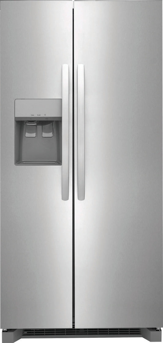 33” wide, LED, Dispenser w/ crushed /cubed, Door alarm, 3 adj glass shelves