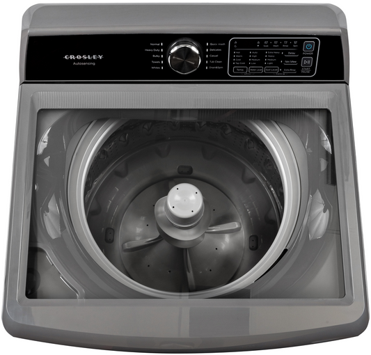 WASHER 10 cycles w/4 soil levels, ss tub w/agitator, slow- close glass lid, 4 temp selections