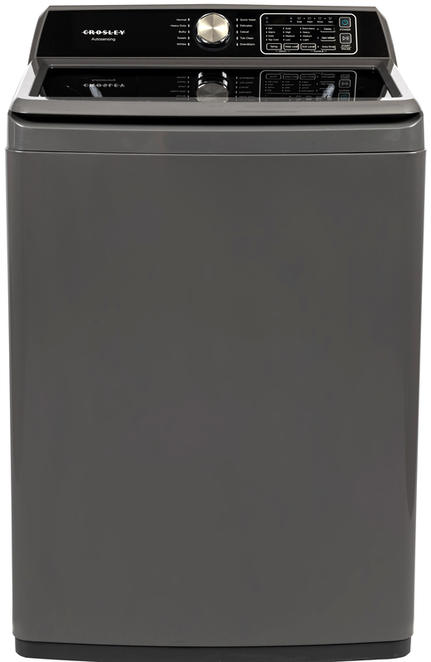 WASHER 10 cycles w/4 soil levels, ss tub w/agitator, slow- close glass lid, 4 temp selections