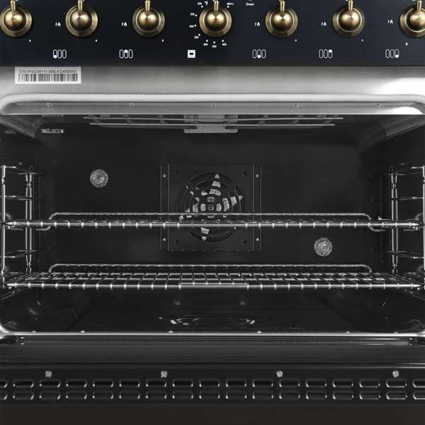 Antico 36" Black Dual Fuel Range