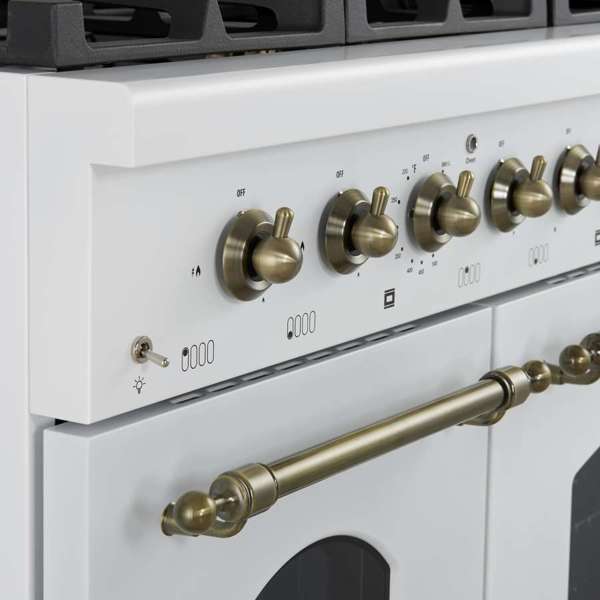 Antico 48" White Dual Fuel Range