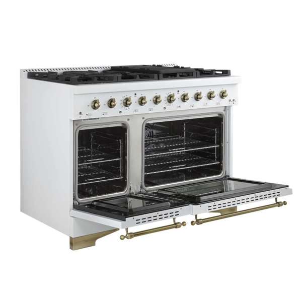 Antico 48" White Dual Fuel Range