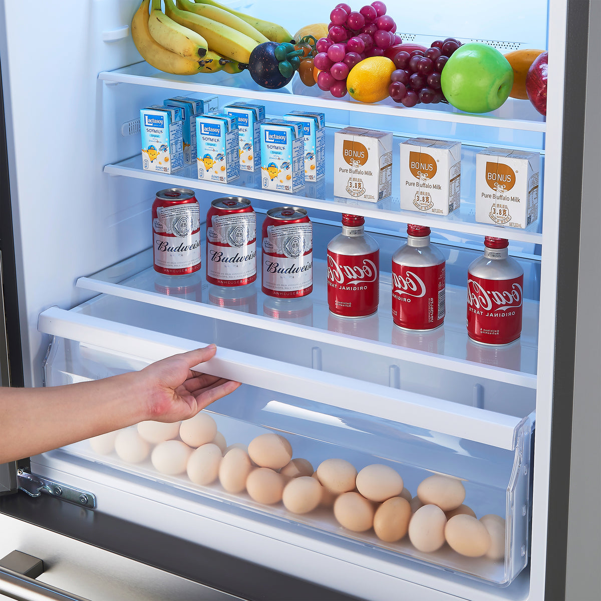 Forno Milano 2-Piece 62-Inch Freestanding Dual Bottom Freezer Refrigerator, Stainless Steel – 34.4 cu.ft, Touch Control, Ice Maker