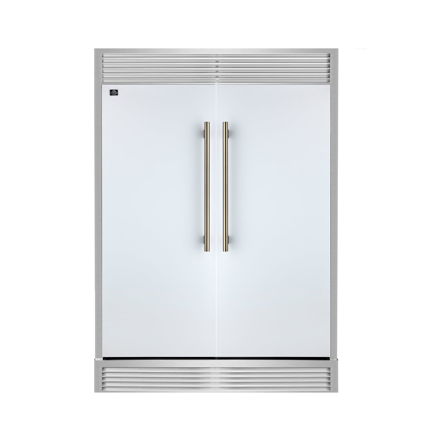 Forno Maderno 2-28-Inch Wide Convertible Refrigerator/Freezer in White, Decorative Trim, 27.2 cu.ft, 84-Inch High, ENERGY STAR Certified