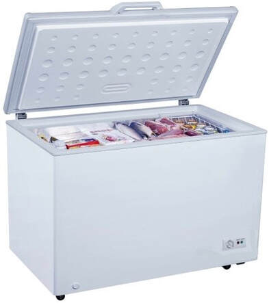 1 doors w/LED lights & locks, 2 baskets, 2 rollers & 2 adjustable legs, run light, garage ready
